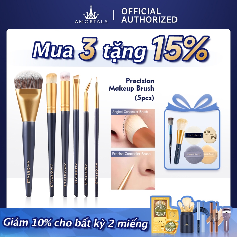(Mua 3 tặng 15%)Cọ Trang Điểm Cọ che khuyết điểm Cọ kẻ mắt Cọ phấn phủ cọ má hồng AMORTALS Cọ trang điểm chuyên nghiệp chính xác cọ Trang Điểm đa năng