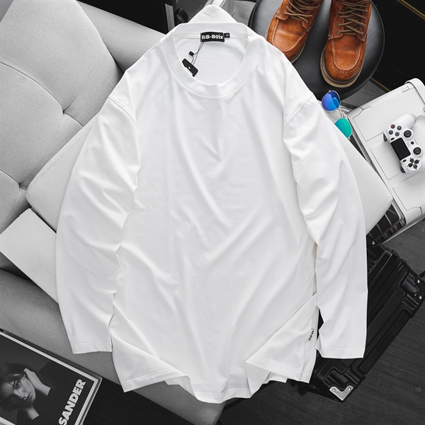 [BigSize] ÁO THUN NAM COTTON TAY DÀI BB-BOIZ BIGSIZE | MÃ ACTD-T