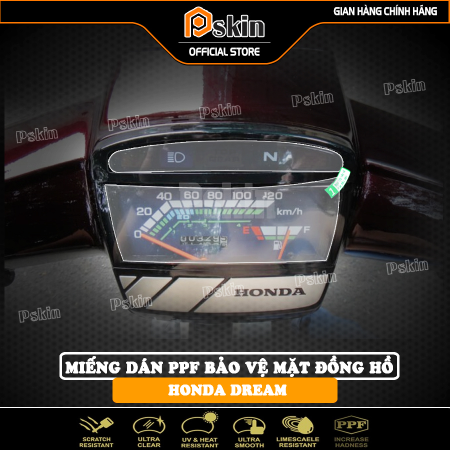 Miếng dán PPF bảo vệ mặt đồng hồ xe Honda Dream