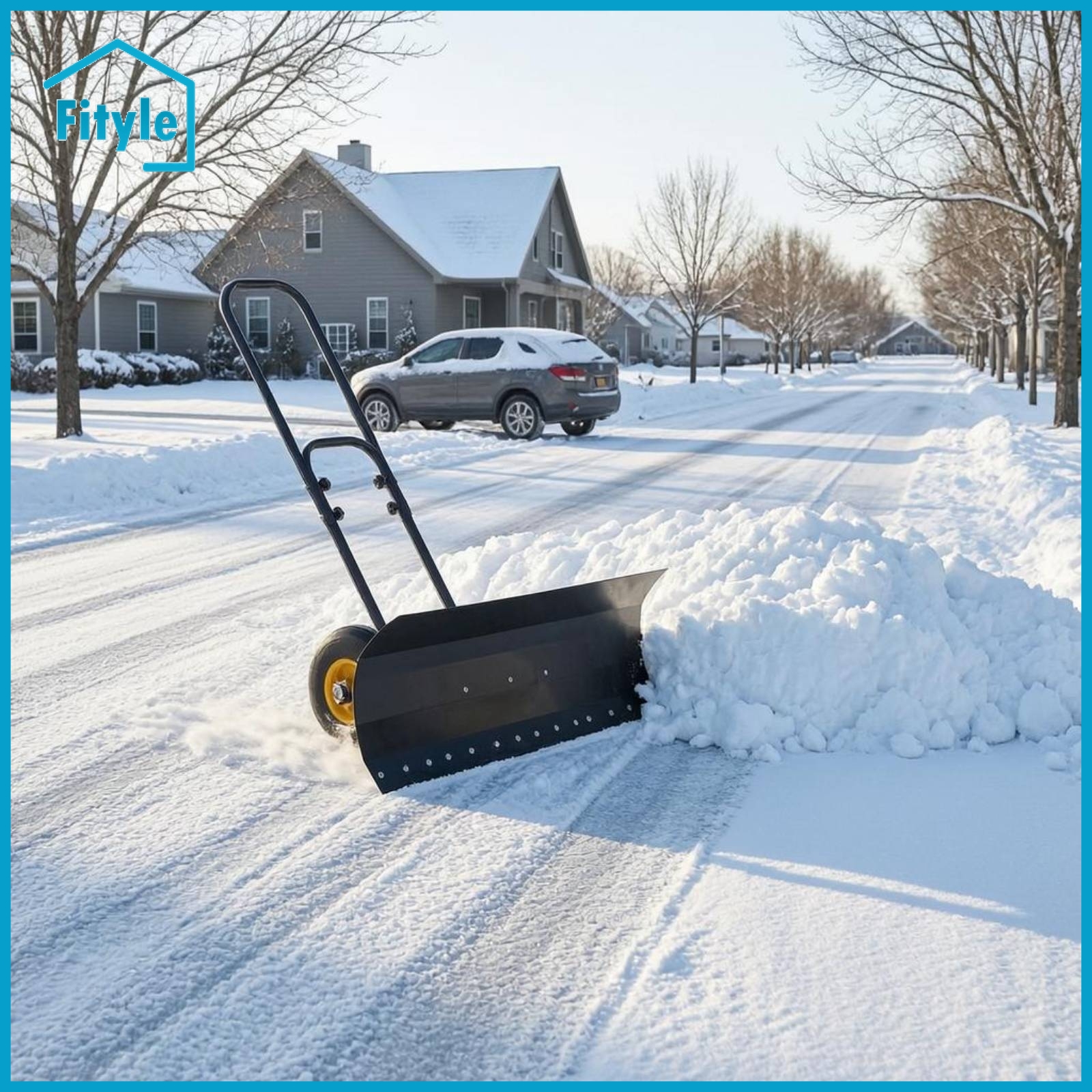 Fityle Twin-rodRod Handle Wheeled Ice Pusher Riveted Rim Metal Ice Pusher ราคา 10,923 บาท*ส่งฟรี