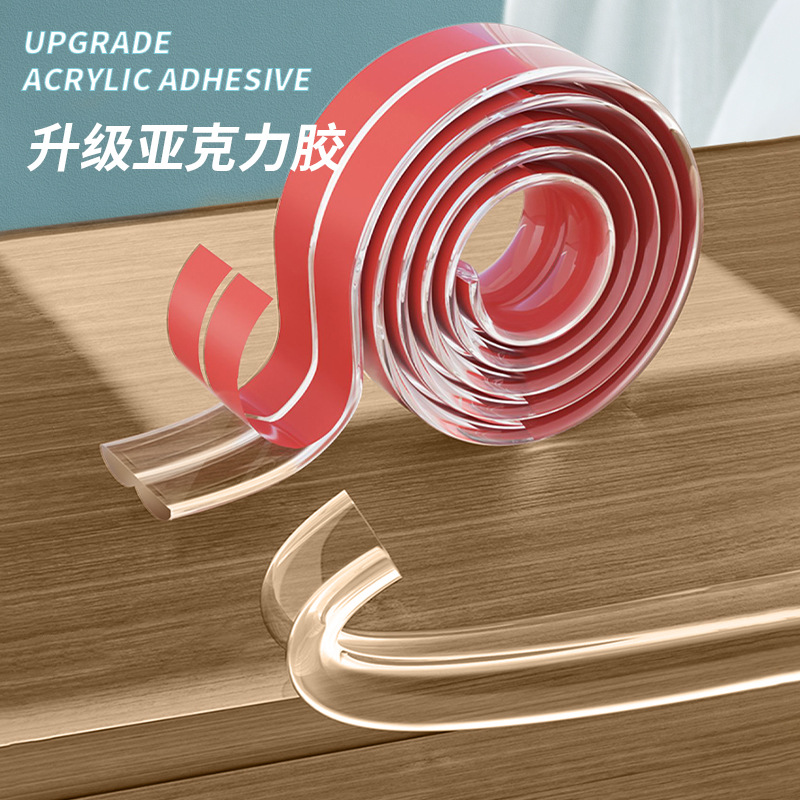 ( Hardware DD) Transparent Bumper Strip Edge Guard Corner Protector Bump Proof Safety Protection Infants Baby Table Corner Corner Hemming Sticky-Free Cabinet Support Rod