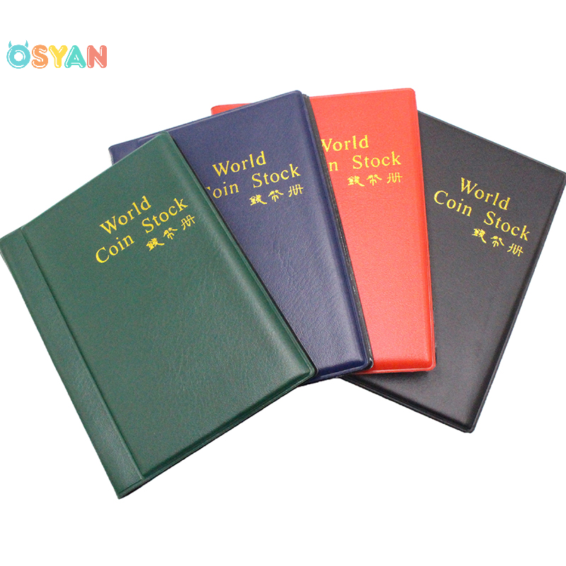 OSYAN 120 túi Album cho tiền xu Bộ sưu tập Cuốn sách trang trí nhà Album ảnh đồng xu Album chủ sở hữu bộ sưu tập Cuốn sách sổ lưu niệm