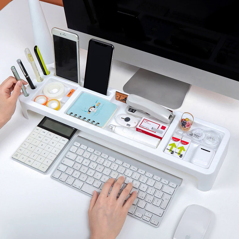 Nhựa Văn Phòng Bảng Tổ Chức Bàn Bàn Bàn Giá Văn Phòng Phẩm Lưu Trữ Chủ Máy Tính Nhà Văn Phòng Máy Tính Để Bàn PVC Lưu Trữ Shlelf
