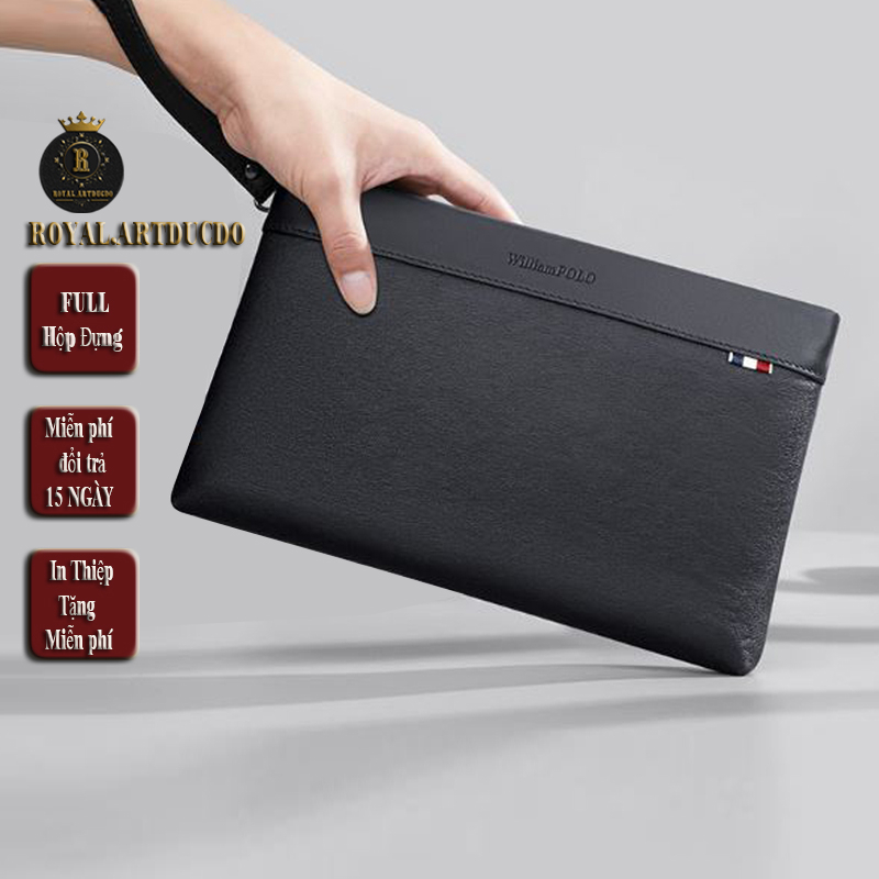 Túi kẹp nách nam , ví cầm tay nam cao cấp Williampolo - ART47