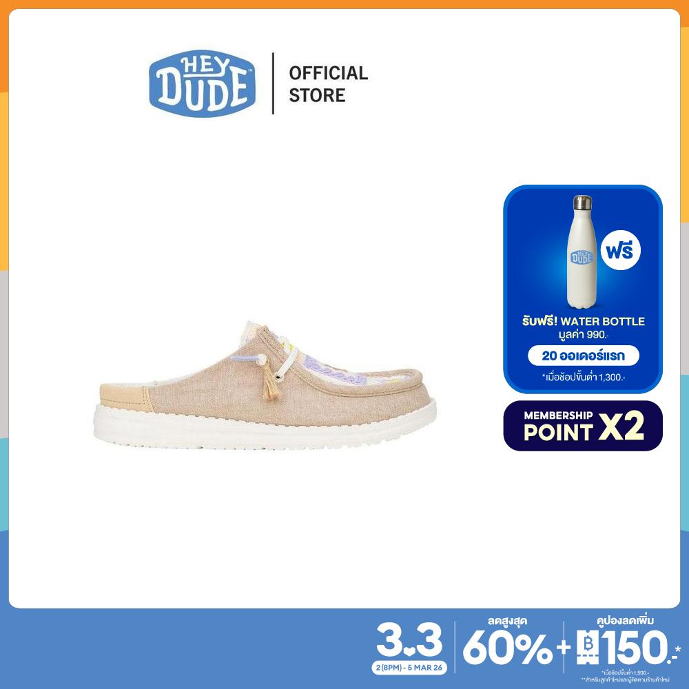 HEYDUDE รองเท้าลำลองผู้หญิง WENDY COTTAGE CROCHET SLIP รุ่น 43110-0NF - WOOD ASH/MULTI ราคา 1,345 บาท*ส่งฟรี