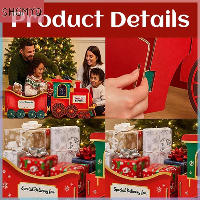 【SHGMYD】 ชุดรถไฟของขวัญของซานต้าสำหรับตกแต่งเทศกาลคริสต์มาสชุดตกแต่งเทศกาลคริสต์มาสแบบ DIY ราคา 195 บาท*ส่งฟรี