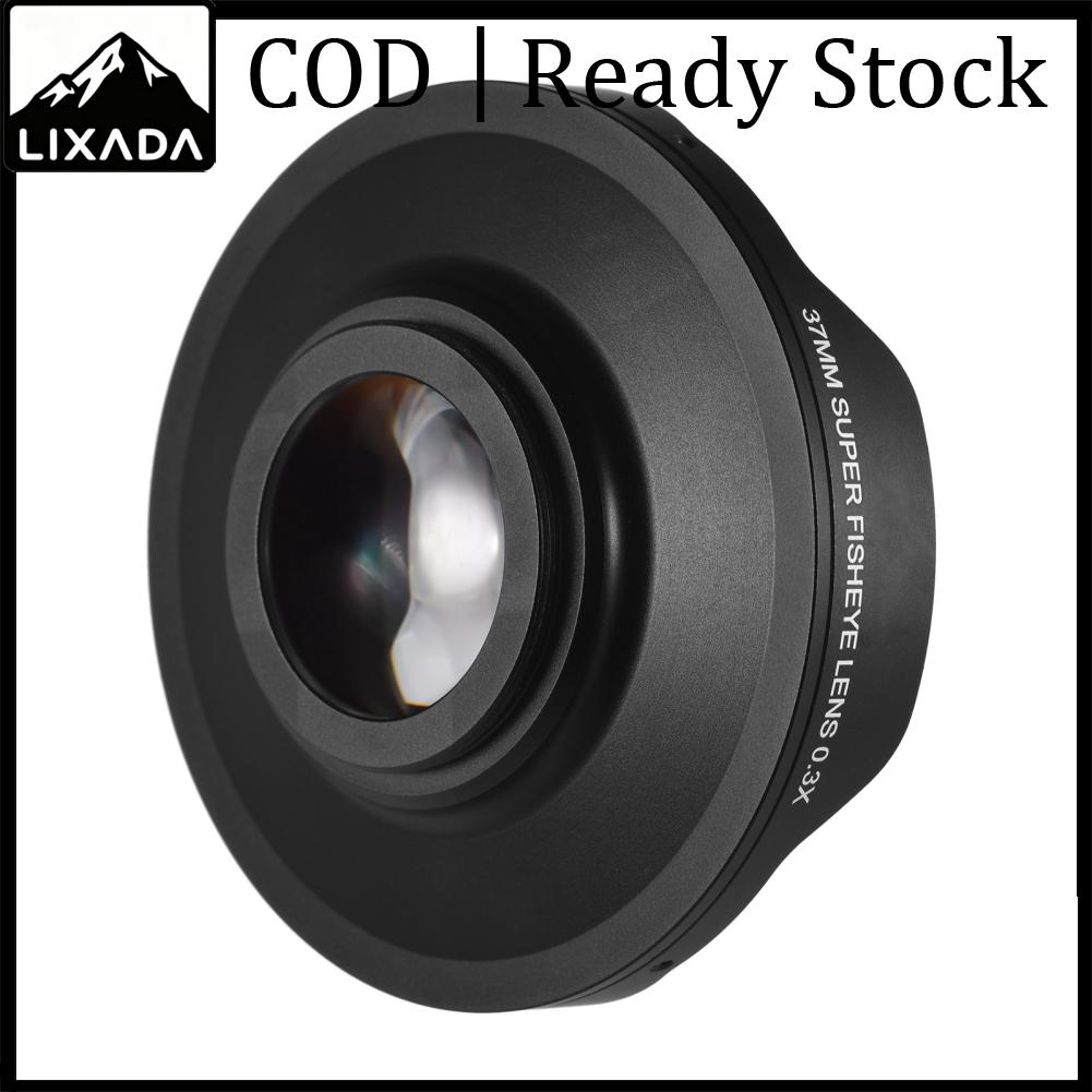LIXADA เลนส์ Fisheye มุมกว้างพิเศษ 37 มม 0.3 X HD พร้อมการเปลี่ยนฮูดสำหรับกล้องวิดีโอ ราคา 1,829 บาท*ส่งฟรี