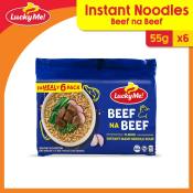 Lucky Me! Instant Noodle Soup Beef na Beef Multipack 55g x 6