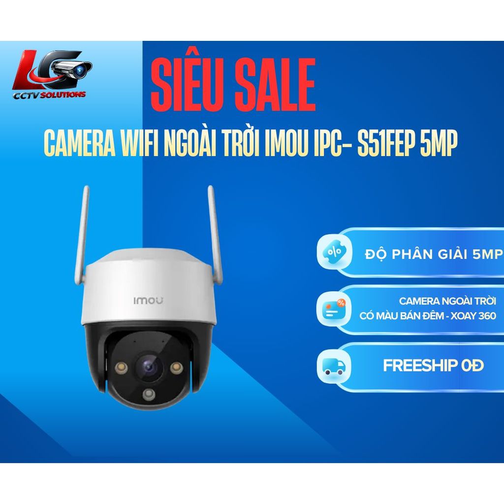 Camera IMOU ngoài trời S31FEP/S51FEP fullcolor 3MP/5MP, đàm thoại 2 chiều