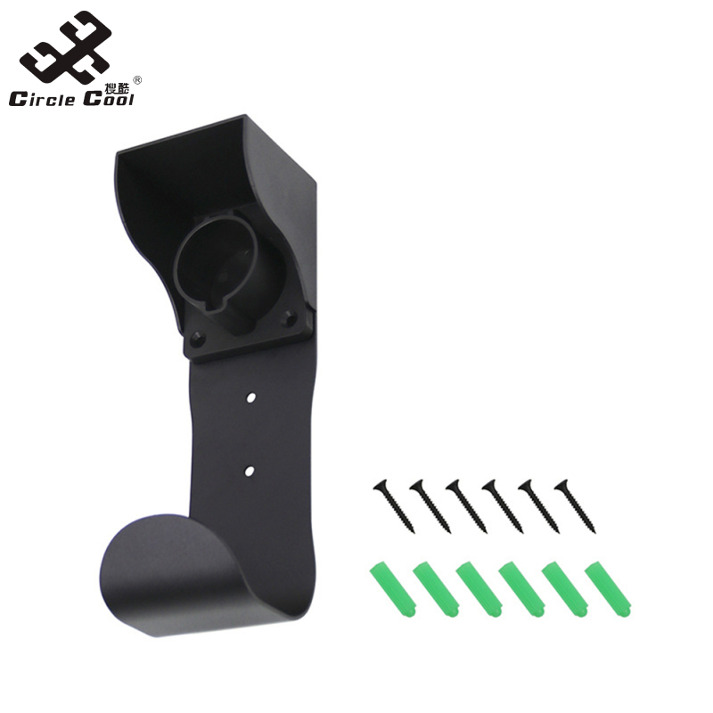 Vòng tròn mát EV Cáp sạc Đế giữ tiêu chuẩn j1772 Sạc điện xe cắm khung treo tường Bao da Dock EV phụ kiện