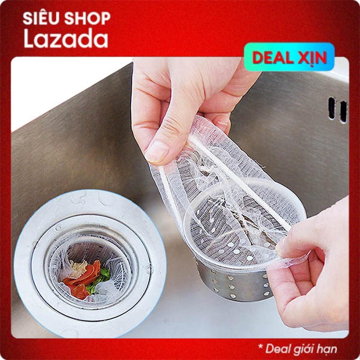 Combo 100 Túi Lọc Rác Thông Minh, Lọc Rác Dành Cho Bồn Rửa Chén Và Miếng Thoát Sàn, Thoát Nước Tốt, Chống Mùi Hôi