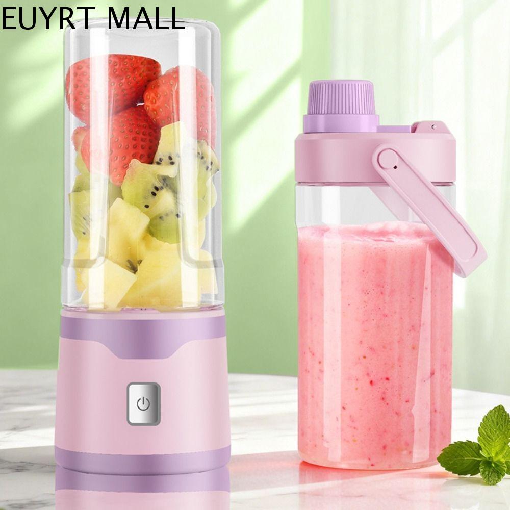 EUYRT Thiết bị cầm tay Cốc ép trái cây điện USB Cúp Đôi Có thể sạc lại Cốc xay sinh tố Di động 500 ML Cốc trộn Du lịch
