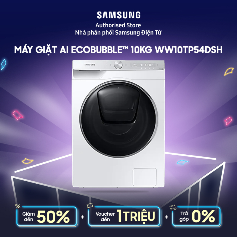 [Trả góp 0%] Máy giặt thông minh Samsung AI 10kg WW10TP54DSH chính hãng