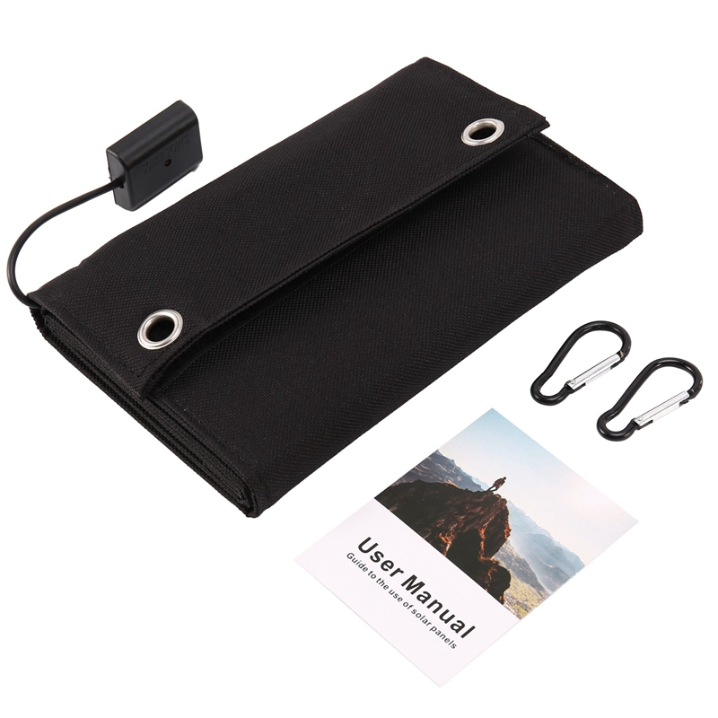 12W Foldable USB Solar Panel Portable Folding Waterproof Solar Panel Charger Outdoor Mobile Power Ba