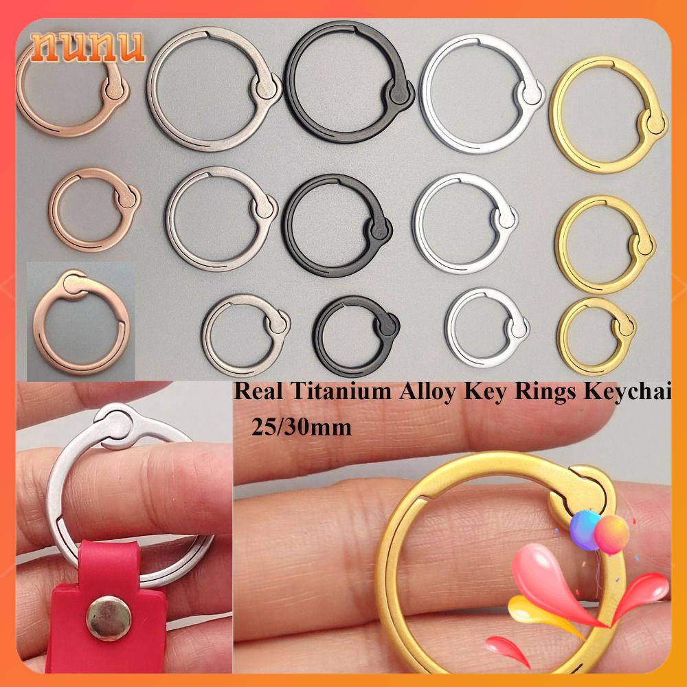 NUNU Real Key Rings Super Lightweight Titanium Alloy Titanium Alloy