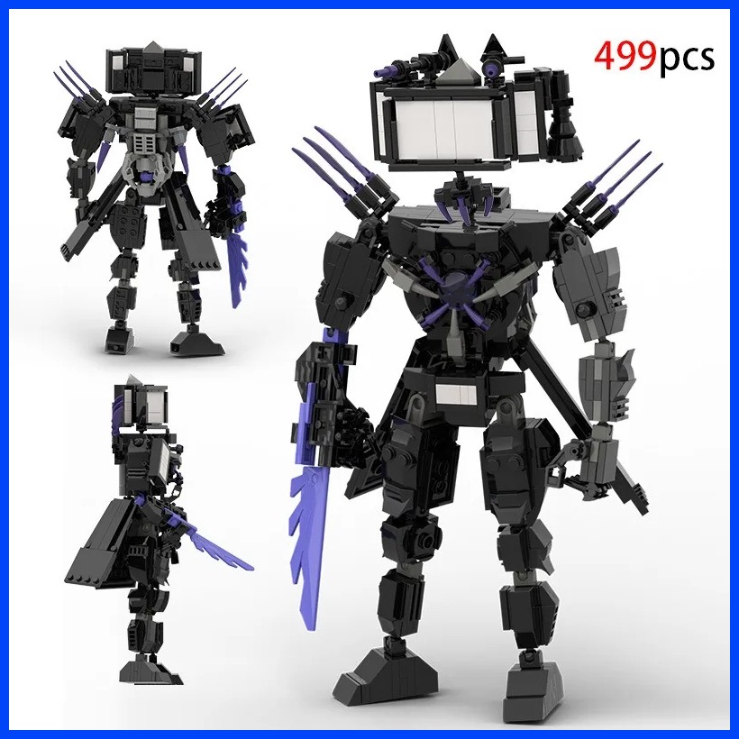 2024 New Hot HUmmer Computer CPU Elite Drill Skibidi Toilet Man Building Block Super TV King Figure DIY Model for Kids Christmas