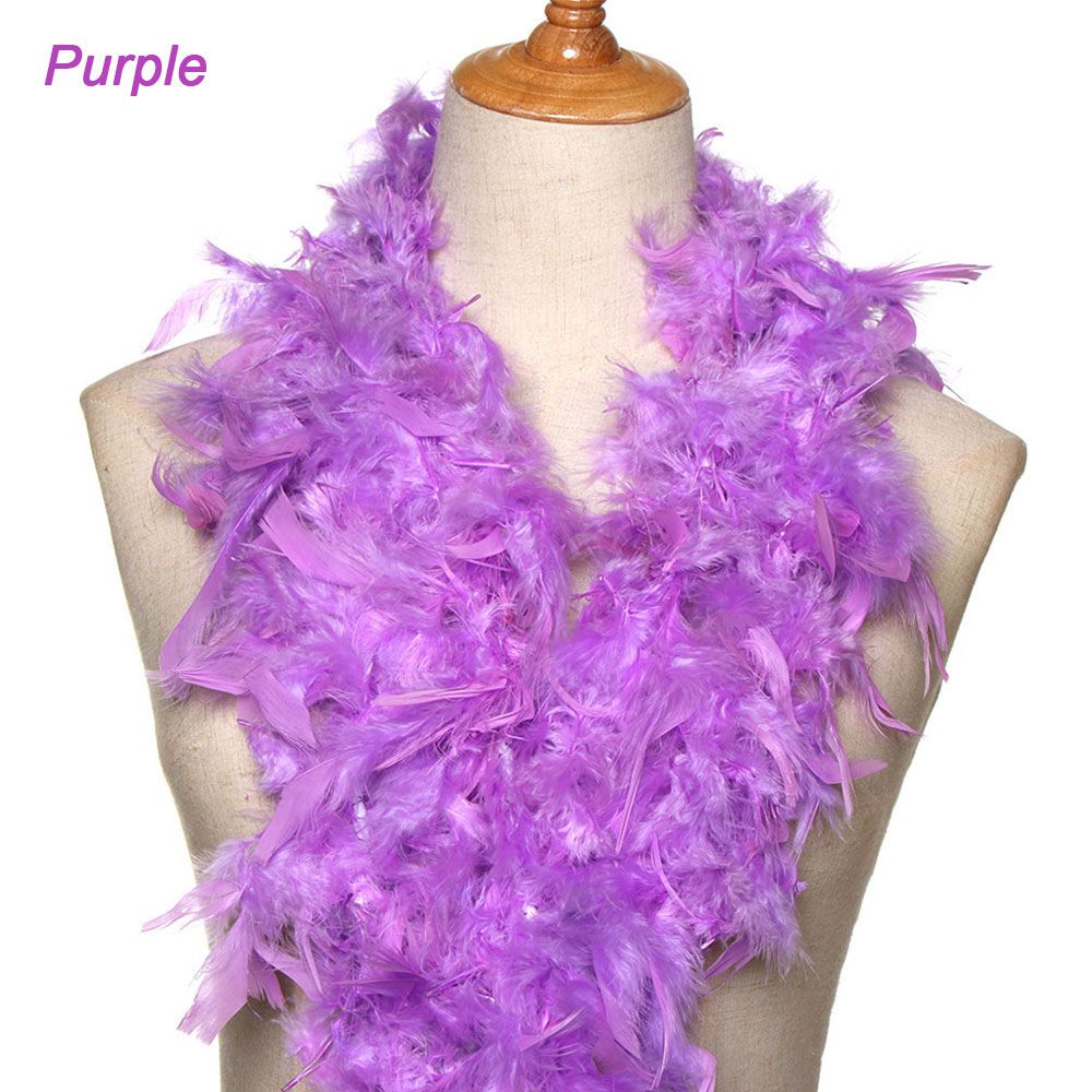 Fancy Dress Colorful Feather Scarf Lifeful for Fancy Dress Crafts (Purple)