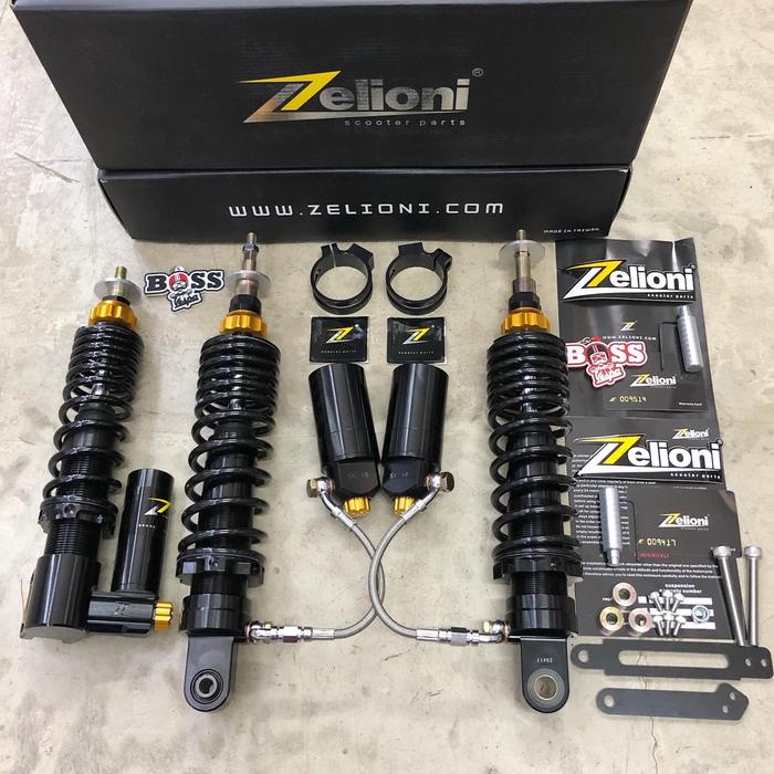 SHOCK TABUNG ZELIONI GOLD BLACK FRONT & REAR VESPA GT SERIES GTS GT-Kumma.id Harga 25,149,000 rupiah*Gratis Ongkir