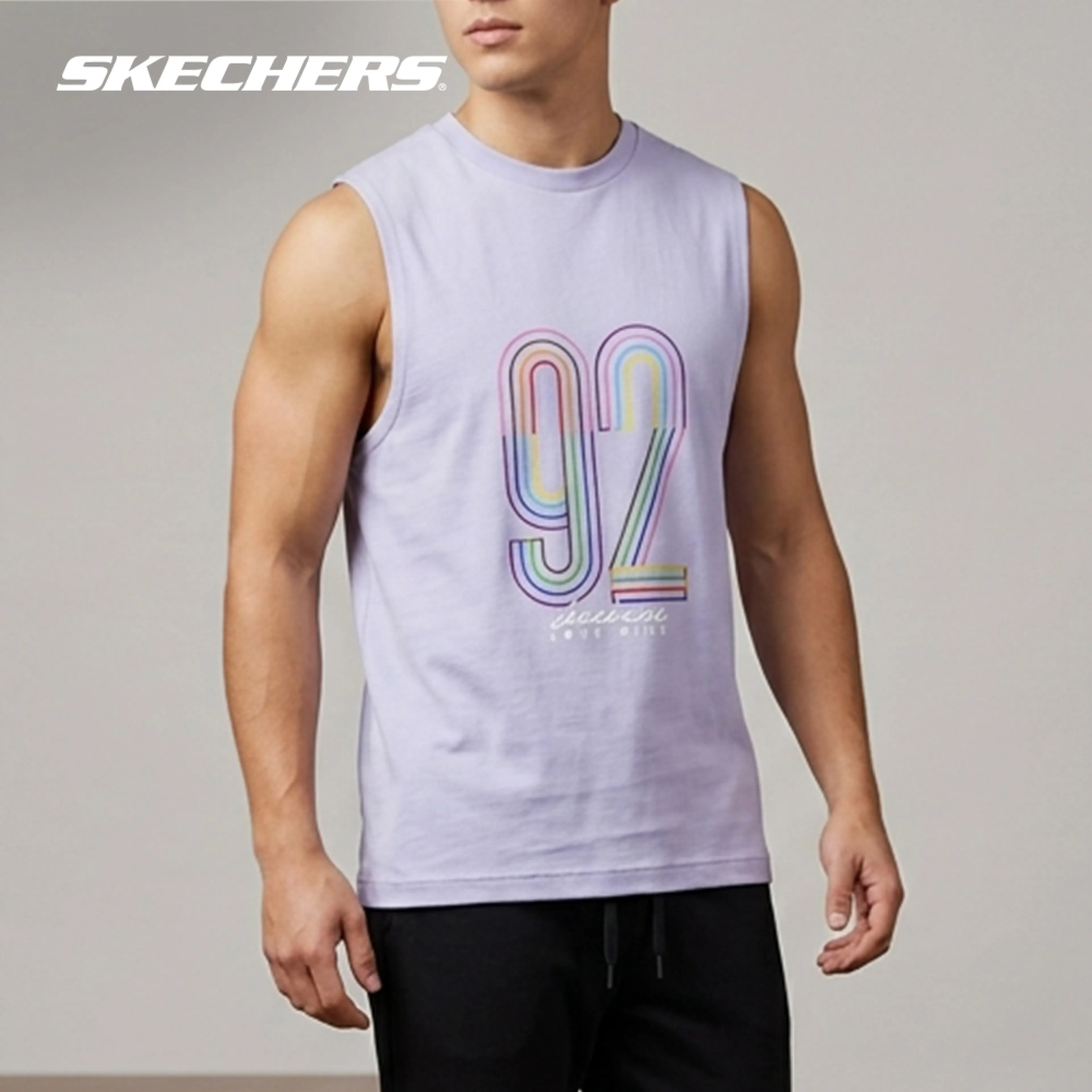 Skechers สเก็ตเชอร์ส เสื้อยืดแขนกุดยูนิเซ็กส์ Unisex Pride Sleeveless Tee - SL226U520-005U (latest)