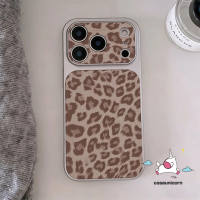 Fashion Cartoon Lovely Cool Leopard Print Case Compatible for IPhone 16 13 11 17 15 14 12 Pro Max 17 16 15 14 Plus Air Luxury Lychee Leather Texture Skin Feel Soft Cover