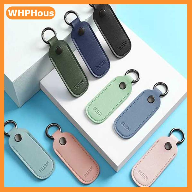 WHPHous ที่ใส่พวงกุญแจ USB แฟลชไดรฟ์หนัง, เคสป้องกันฝาครอบหน่วยความจำ ราคา 43 บาท*ส่งฟรี