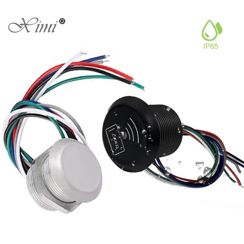 Kiểm soát truy cập Mini Reader ip65waterproof RFID 125Khz 13.56MHz nhỏ nhất máy quét thẻ wg26/34 đầu ra Wiegand đầu đọc thẻ Micro