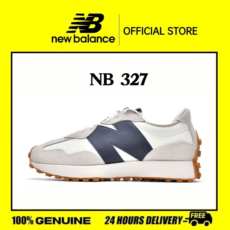 New Balance 327 NB MS327KB Grey Navy Unisex Sneakers Running Shoes-next day delivery