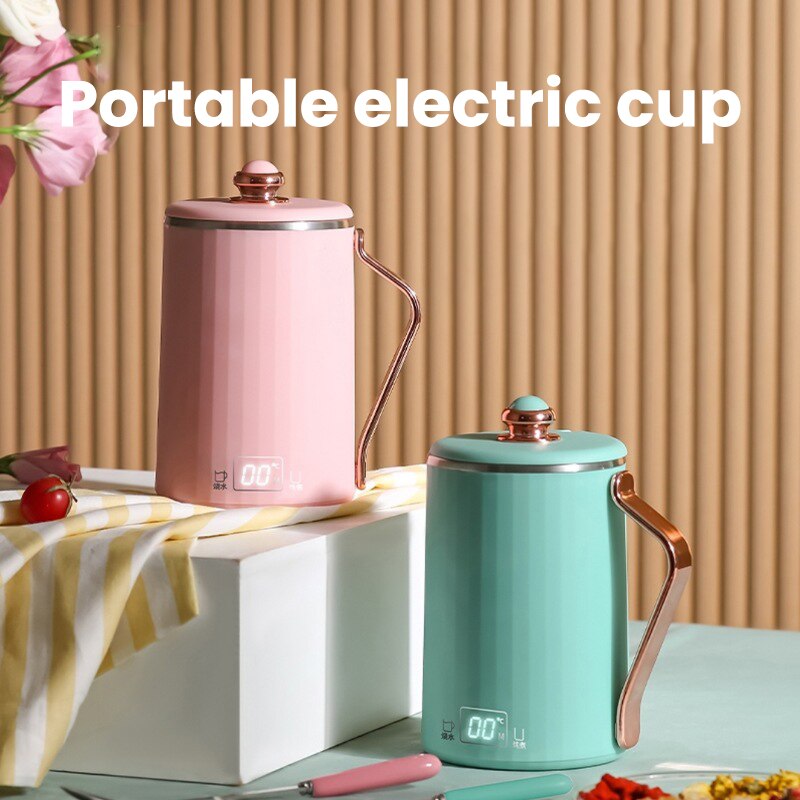 Y01 Xách Tay 110V 220V Ấm đun nước điện 450Ml 800W 2 Màu Sắc Tự Động Power-Off Bảo Vệ Phích phích điện pha trà Cho Du Lịch