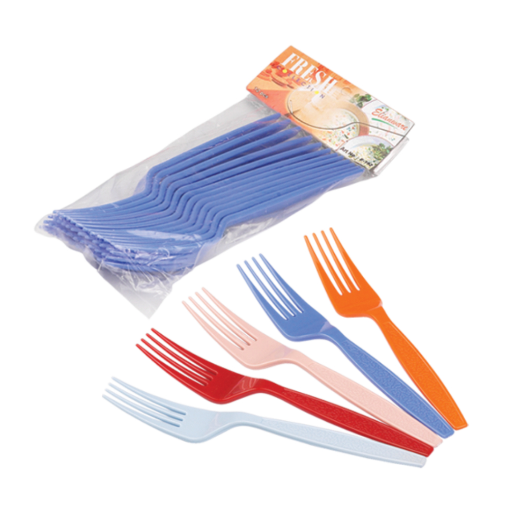 Elianware High Quality Party Plastic Fork 12pcs For Children Party Use Harga 7 Ringgit*Penghantaran Percuma