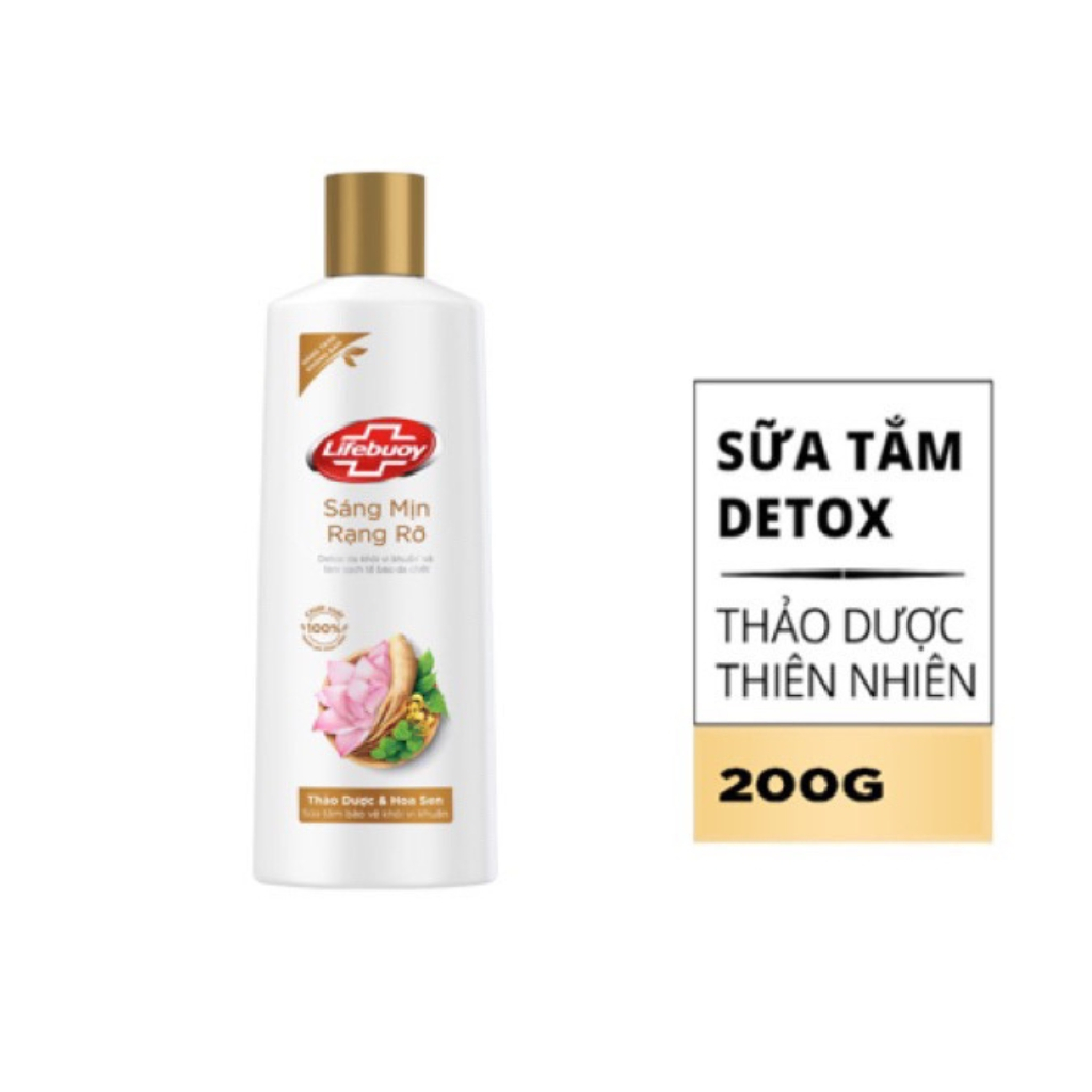  Sữa tắm Lifebuoy Detox Thảo Dược & Hoa Sen 200g 
