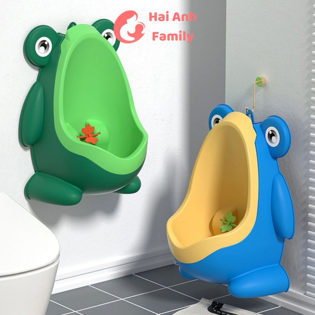 Bô tiểu đứng cho bé trai, Bồn tiểu cho bé dán tường hình ếch