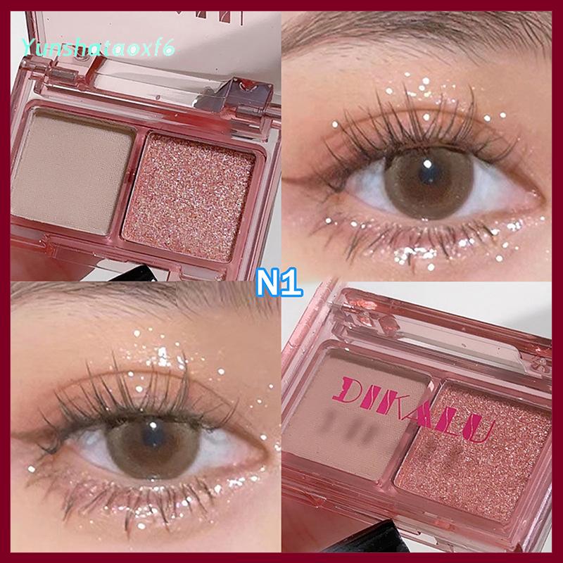 yunshataoxf Dikalu tối đêm đen Eyeshadow Palette long lanh Matte Pearlescent ánh sáng lung linh Shinny mắt sắc tố Eyeshadow Hàn Quốc mỹ phẩm trang điểm - 6