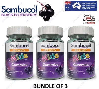 Sambucol Kids Immunity Gummies (AUS Version) 50s - (Bundle of 3) - Exp: 06/2023