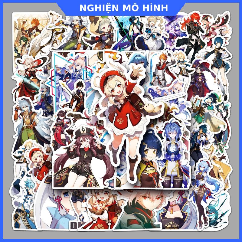 Bộ sticker Genshin Impact Kazuha Nahida Venti Ei Zhongli Xiao Albedo Childe Nilou Miko Itto Gorou Al