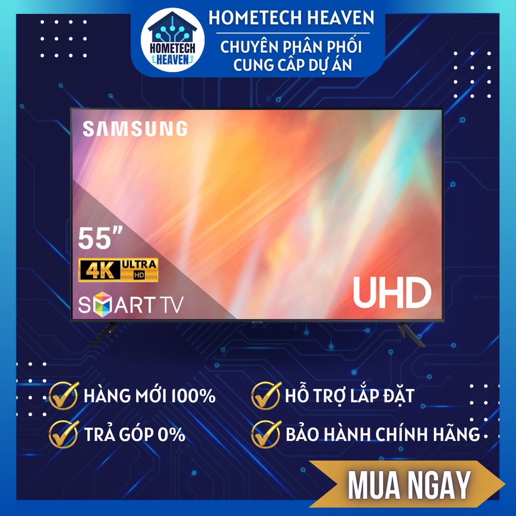 [UA55AU7700KXXV] Smart Tivi Samsung 4K 55 inch UA55AU7700KXXV - Hàng Chính Hãng