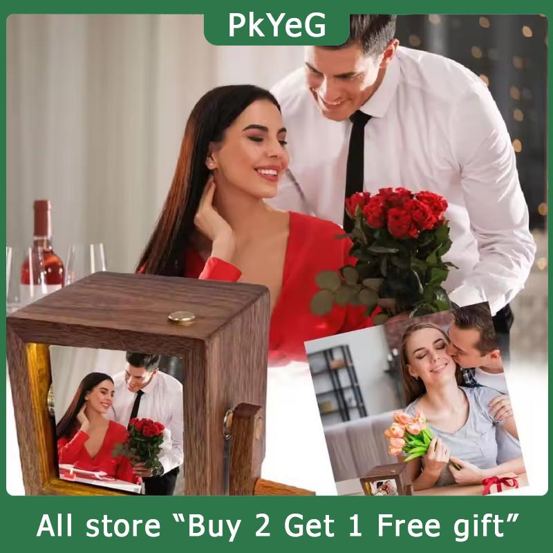 [COD] PkYeG KITCHEN Luminous Hand Crank Photo Flip Book Frame 8 16 Photos Hand Motion Page-turning Photo Machine Decorative Easy To Install Presyo 587 Piso*Libreng Shipping