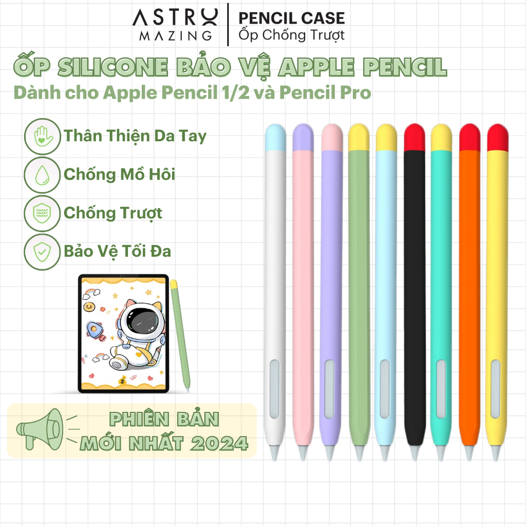 [Mẫu mới 2024] Ốp bút AstroMazing chống sốc bảo vệ dành cho bút cảm ứng Apple Pencil 1 và 2