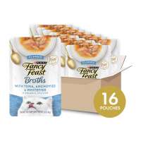 Fancy Feast Broths Tuna Anchovies and Whitefish in Classic Silky Broth - Case Cat Food Wet