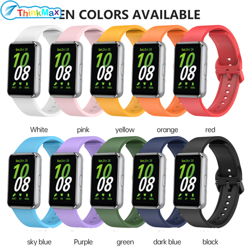 Silicone Strap Smart Watch Bracelet Replacement Strap Wristband With Fixed Buckle Compatible For Galaxy FIT 3 Smartwatch ราคา 54 บาท*ส่งฟรี