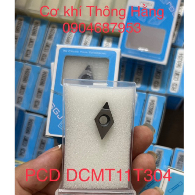 Chip tiện chuyên nhôm pcd mảnh tiện dcmt11t304/08 góc 55 độ, tiện nhôm bóng 7 màu.