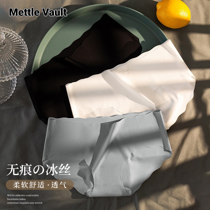 Dũng khí Vault đồ lót của phụ nữ-Đồ lót vải lụa lạnh một mảnh đũng quần vải bông của phụ nữ mỏng mùa hè Quần Short Cô Gái Nhật Bản Giữa eo