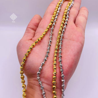 Dây chuyền titan hột bi, Vòng cổ hạt bi to phối bi nhỏ chất liệu titan không phai không rỉ sét, trangsucmoiluatuoi.RIN