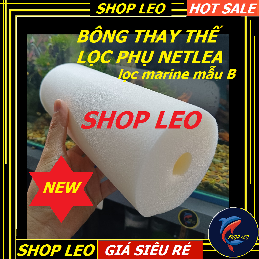 Bông lọc phụ Netlea - Bông thay thế cho lọc phụ netlea marine mẫu B- phụ kiện cá cảnh - shopleo