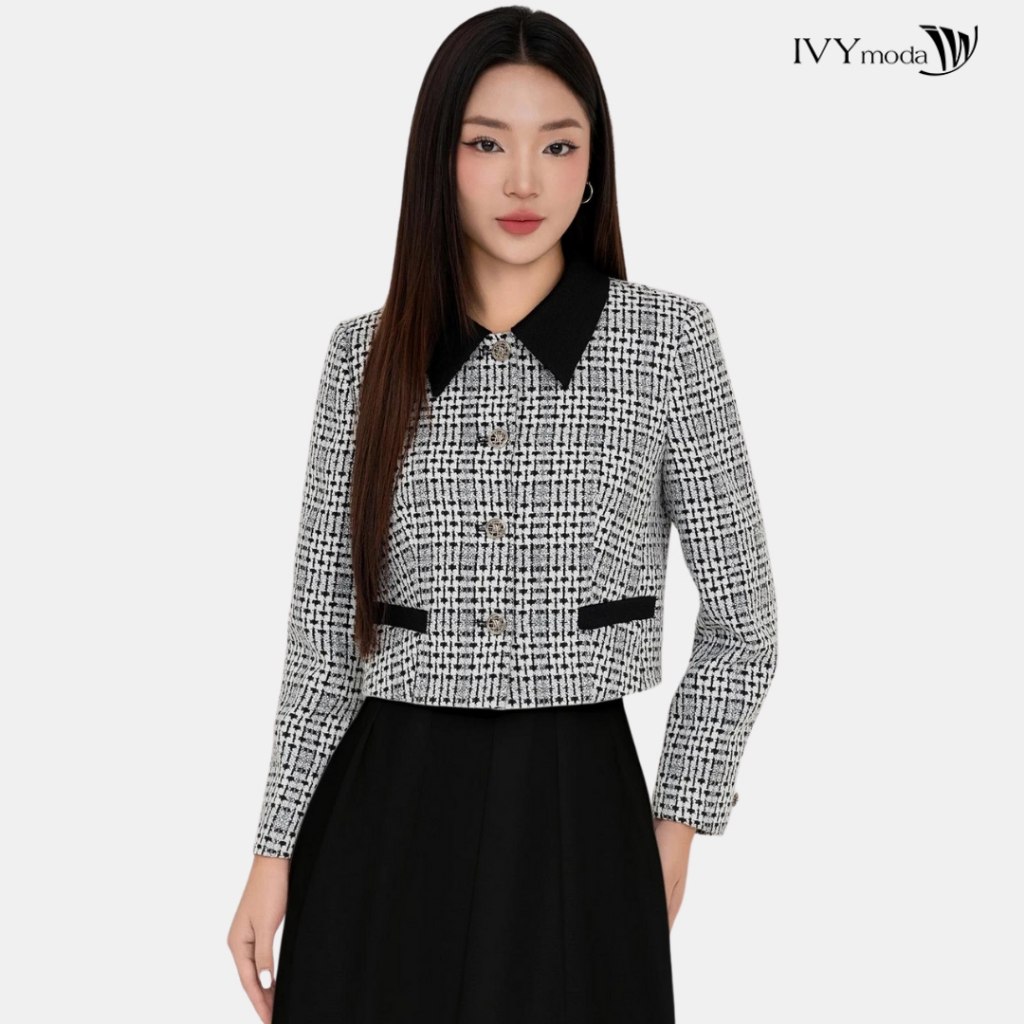 Áo khoác Tweed Elegance nữ IVY moda MS 67B9900