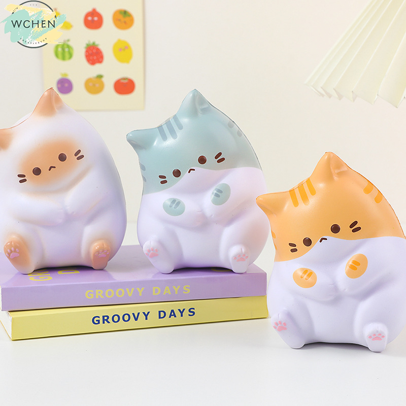 Ngẫu nhiên 1 cái mô phỏng mèo con nén đồ chơi keo mềm mèo giải nén kẹp đồ chơi trẻ em đồ chơi thư giãn tha1810
