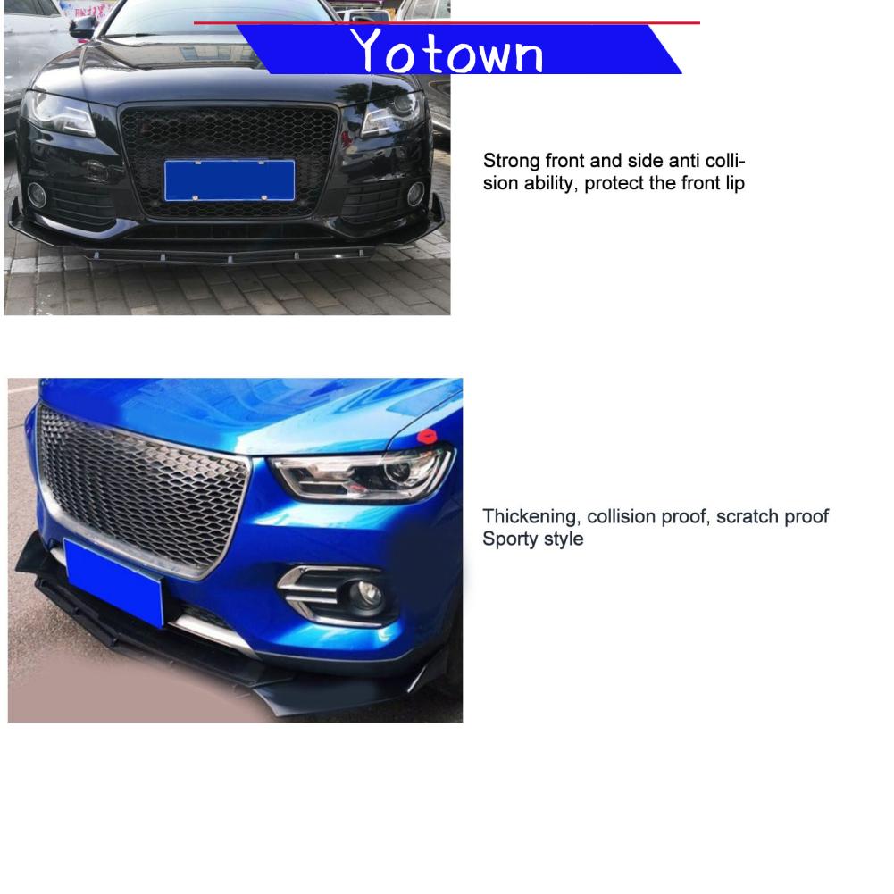 Yotown Viền môi trước cho Ca Cải thiện tính thẩm mỹ Tăng cường sự ổn định Cản trước tách môi màu đen Phổ thông Phù hợp cho 1 Series E90 E91 forA3 A6 cho W117