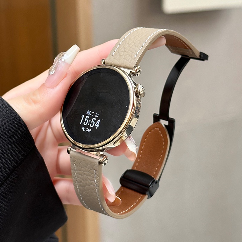 Hoa văn sần từ gập có móc da Dây đeo dành cho Huawei GT4(41mm)& 18mm Kích thước dây đeo thông minh