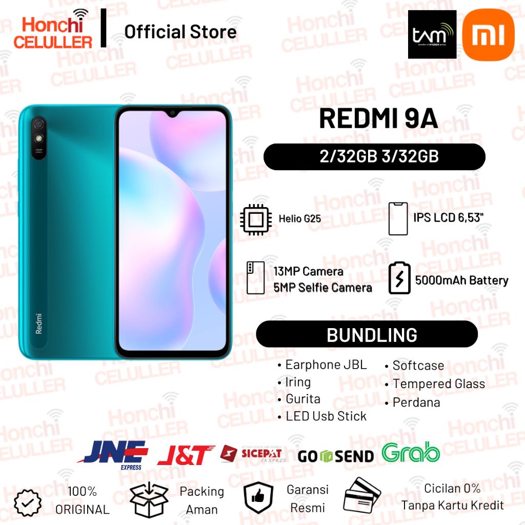 Xiaomi Redmi 9A 3/32GB 2/32GB Garansi Resmi Indonesia TAM Harga  1,225,000 Ringgit*Penghantaran Percuma