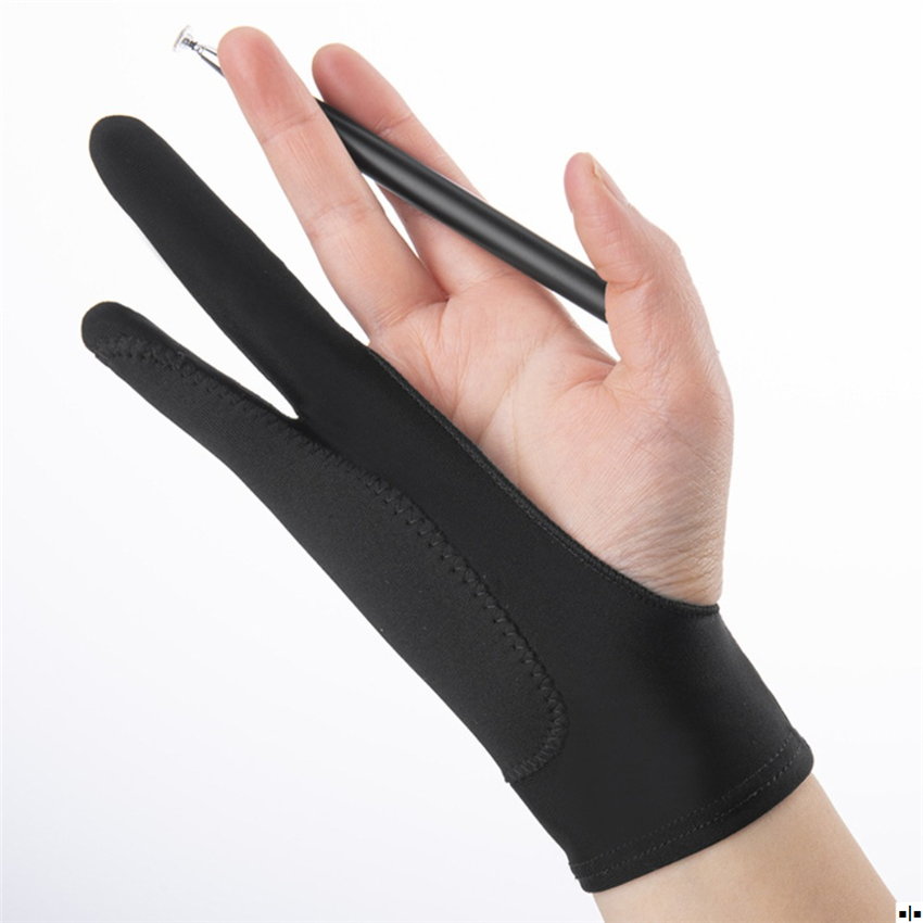 |✈▬1pcs High Quality 1/2 Fingers Painting Gloves Anti-touch Anti-fouling Sketch Gloves Sweat-proof Drawing Gloves Screen Board▬✈