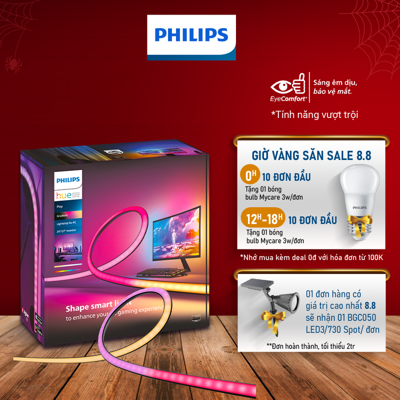 Đèn Philips Hue Play Gradient Lightstrip cho máy tính